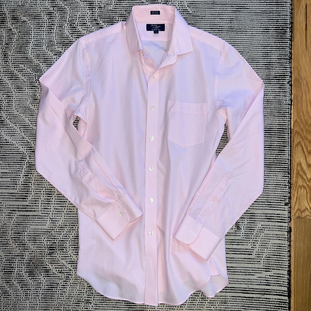 J. Crew Men’s Thompson Shirtings Collection Pink Gingham Dress Shirt
